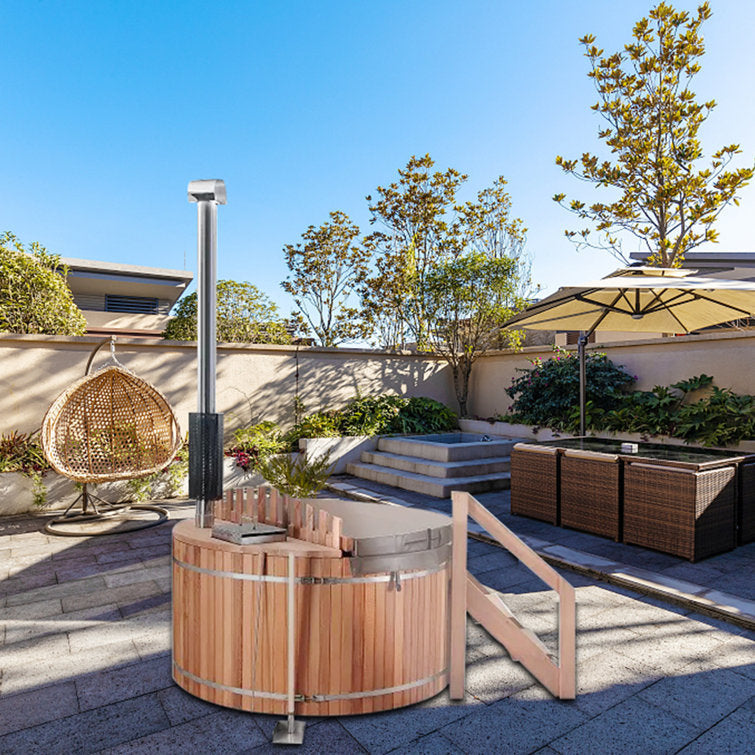 Anyi 0 Volt 2 – Person Cylinder Wood Fired Hot Tub - Image 4