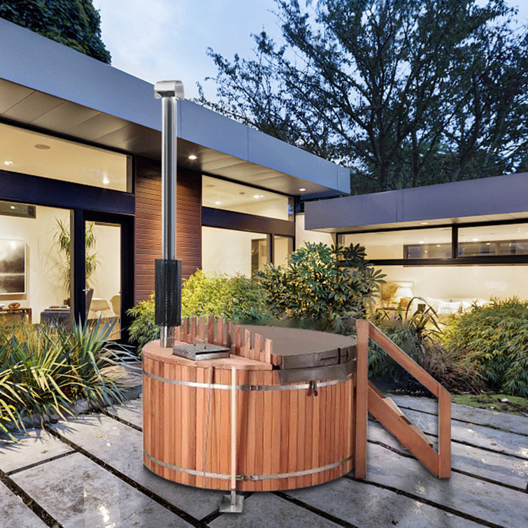 Anyi 0 Volt 2 – Person Cylinder Wood Fired Hot Tub - Image 5