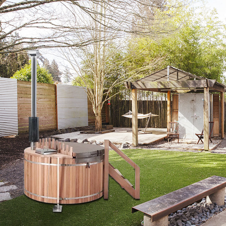 Anyi 0 Volt 2 – Person Cylinder Wood Fired Hot Tub - Image 6