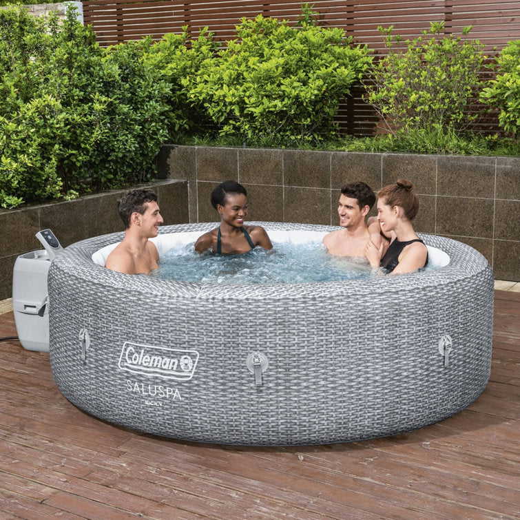 Bestway Coleman Sicily Airjet Inflatable Hot Tub With Energysense Cover, Grey - Image 4