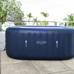 Bestway Saluspa Hawaii Airjet Inflatable Hot Tub With Energysense Cover, Blue