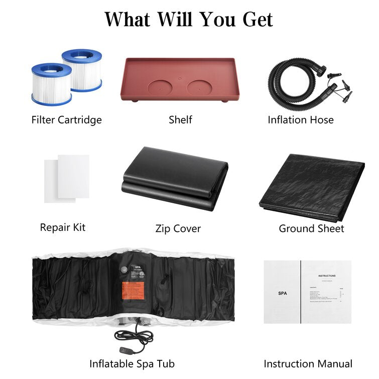 Edostory 2 – Person 90 – Jet Vinyl Inflatable Hot Tub - Image 2