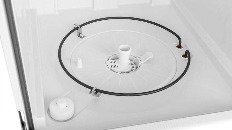 Interior view of dishwasher