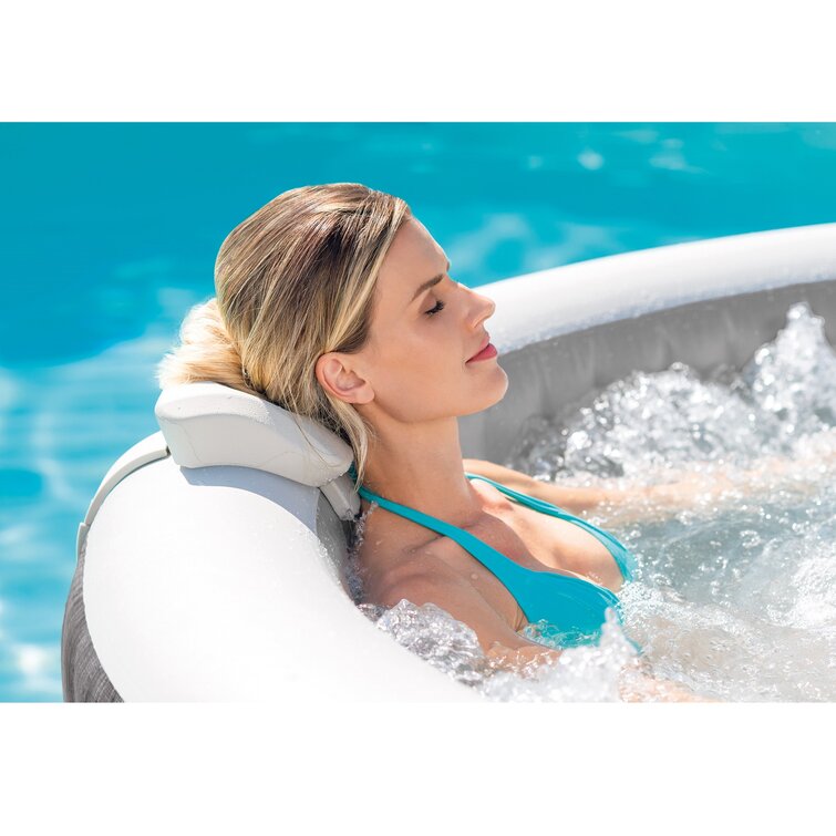 Intex Greywood Deluxe 4 Person Inflatable Hot Tub Bubble Jet Spa - Image 4