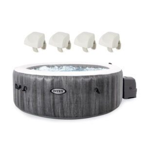 Intex Purespa Plus Inflatable Hot Tub Jet Spa with 4 Headrest Pillows
