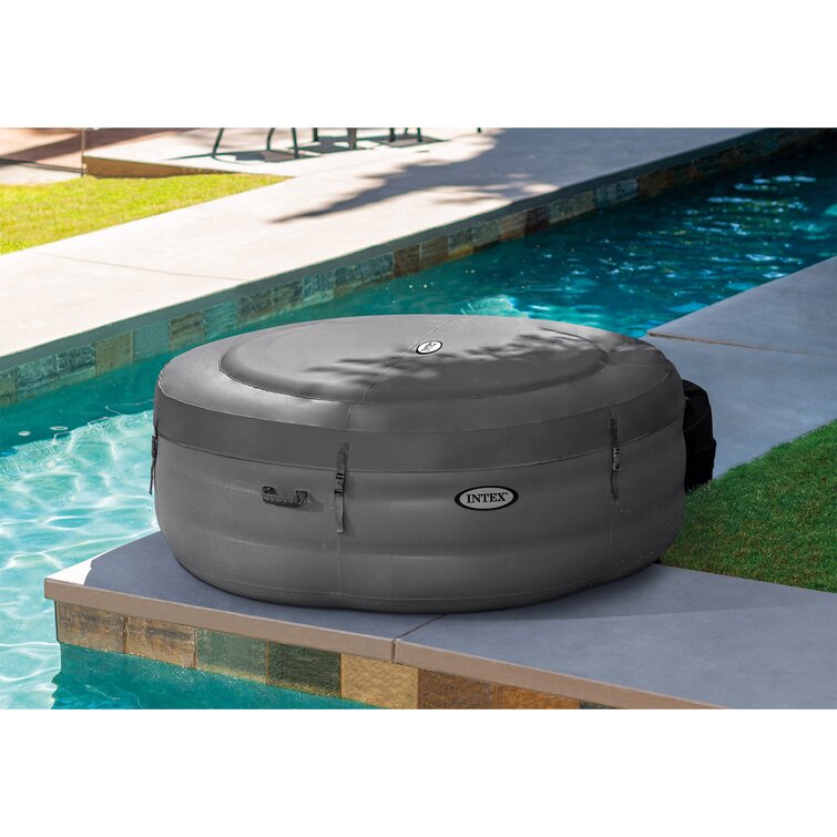 Intex Simplespa 4 Person Inflatable Portable Hot Tub W/ Energy Efficient Cover - Image 4