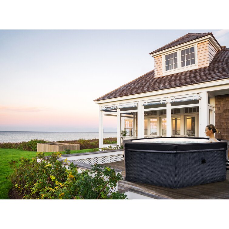 Jleisure Aegean 6 – Person 90 – Jet Hexagon Hot Tub in Black - Image 2