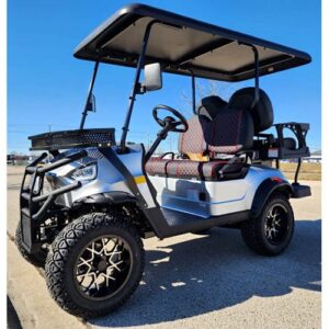 48V Electric Golf Cart 4 Seater Lifted Renegade Edition Utility Golf UTV Compare To Coleman Kandi 4p – Silver