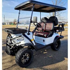 48V Electric Golf Cart 4 Seater Lifted Renegade Edition Utility Golf UTV Compare To Coleman Kandi 4p – White