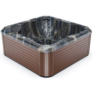 Luxuria Spas 220 Volt 7 – Person 55 – Jet Square Plug & Play Hot Tub with Ozonator