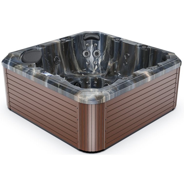 Luxuria Spas 220 Volt 7 – Person 55 – Jet Square Plug & Play Hot Tub with Ozonator