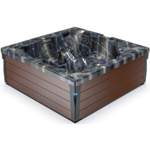 Luxuria Spas 240 Volt 6 – Person 55 – Jet Square Plug & Play Hot Tub with Ozonator and Built-In Speaker