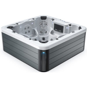 Luxuria Spas 240 Volt 7 – Person 55 – Jet Square Plug & Play Hot Tub with Ozonator and Built-In Speaker