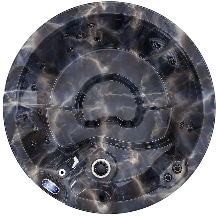 Luxuria Spas 5 – Person 39 – Jet Acrylic Rectangular Round Hot Tub with Ozonator in Mocha - Image 3