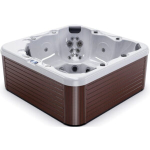 Luxuria Spas 6 – Person 55 – Jet Acrylic Rectangular Hot Tub with Ozonator in Mocha
