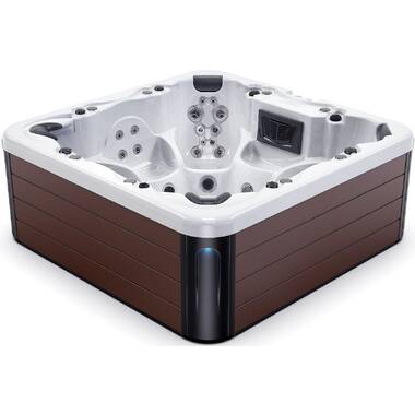 Luxuria Spas 7 – Person 100 – Jet Acrylic RectangularHot Tub with Bluetooth Speakers and Ozonator in Mocha - Image 3