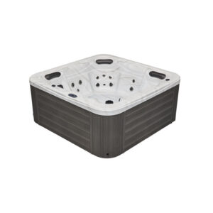 Luxury Spas 5 – Person 52 – Jet Acrylic Square Hot Tub with Ozonator in Gray