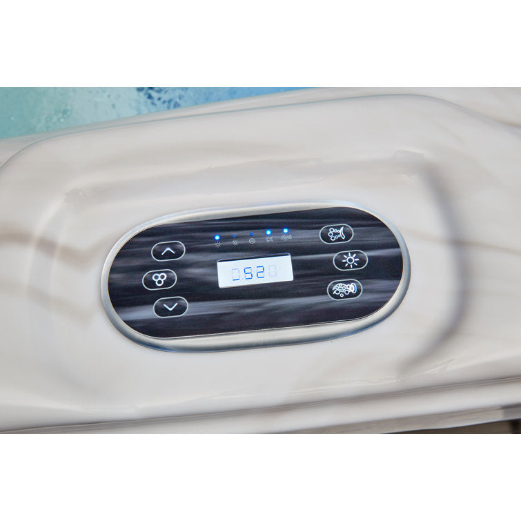 Luxury Spas 5 – Person 52 – Jet Acrylic Square Hot Tub with Ozonator in Gray - Image 2