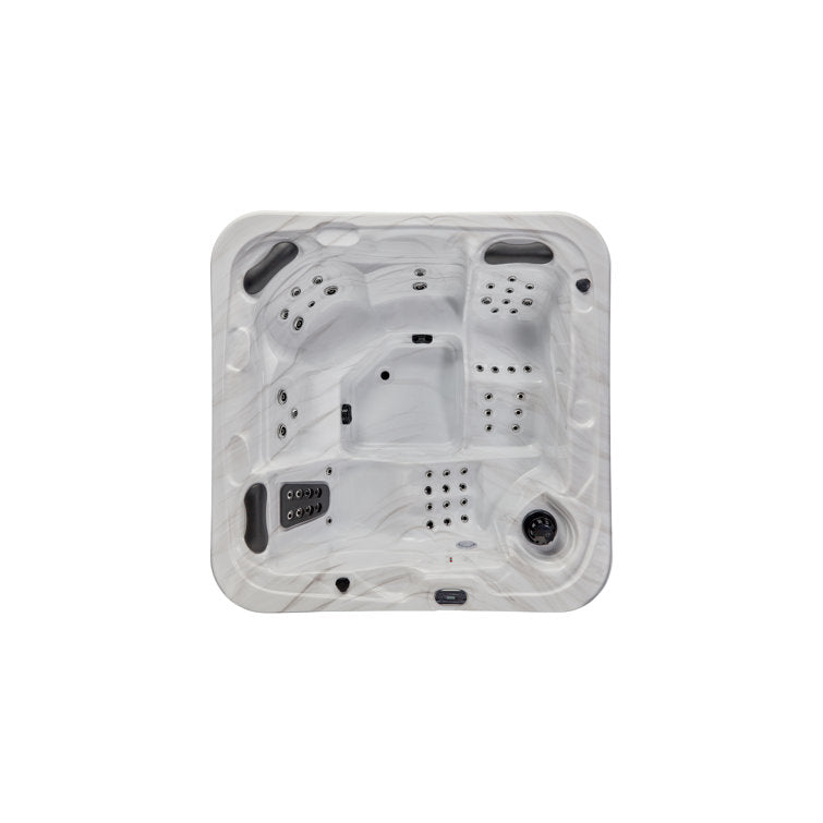 Luxury Spas 5 – Person 52 – Jet Acrylic Square Hot Tub with Ozonator in Gray - Image 9