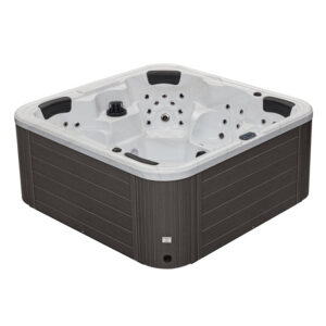 Luxury Spas 61 – Jet Acrylic Square Hot Tub with Ozonator in Gray