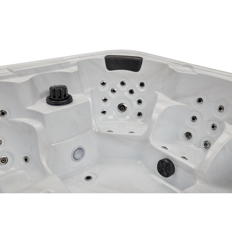 Luxury Spas 61 – Jet Acrylic Square Hot Tub with Ozonator in Gray - Image 6