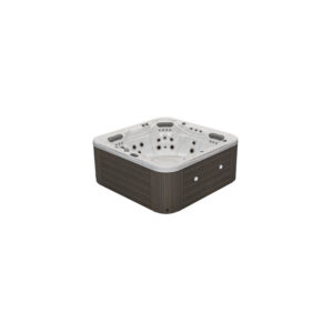 Luxury Spas 77 – Jet Acrylic Square Hot Tub with Ozonator in Gray