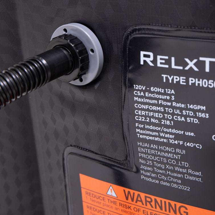 ZACHVO 120 Volt 3 – Person 120 – Jet Square Inflatable Hot Tub in Black - Image 13