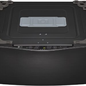LG – SideKick 1.0 Cu. Ft. High-Efficiency Smart Top Load Pedestal Washer with 3-Motion Technology – Black steel