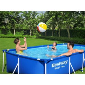 Bestway Steel Pro 13′ x 7′ x 32″ Rectangular Above Ground Outdoor Swimming Pool